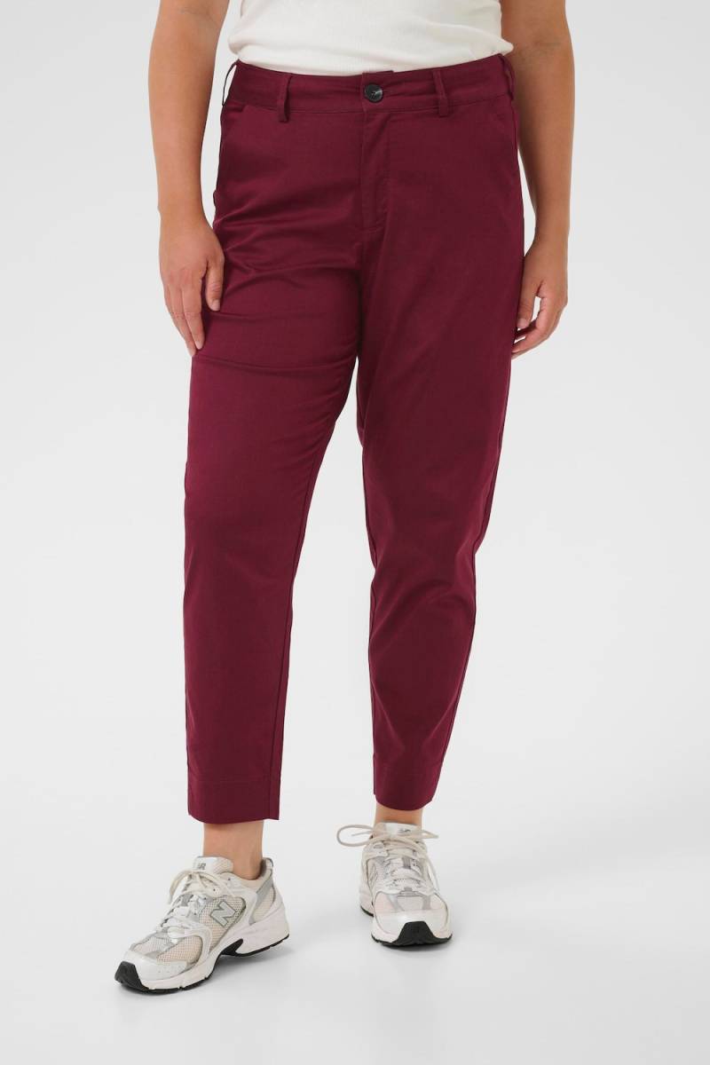 Große Größen Casual Hose Regular fit, Damen, rot, Größe: 50, Polyester/Baumwolle/Viskose, Happy Size DE Women von KAFFE Curve