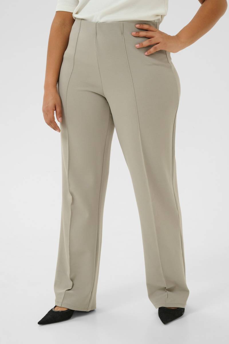 Große Größen Casual Hose Slim fit, Damen, braun, Größe: L, Polyester, Happy Size DE Women von KAFFE Curve