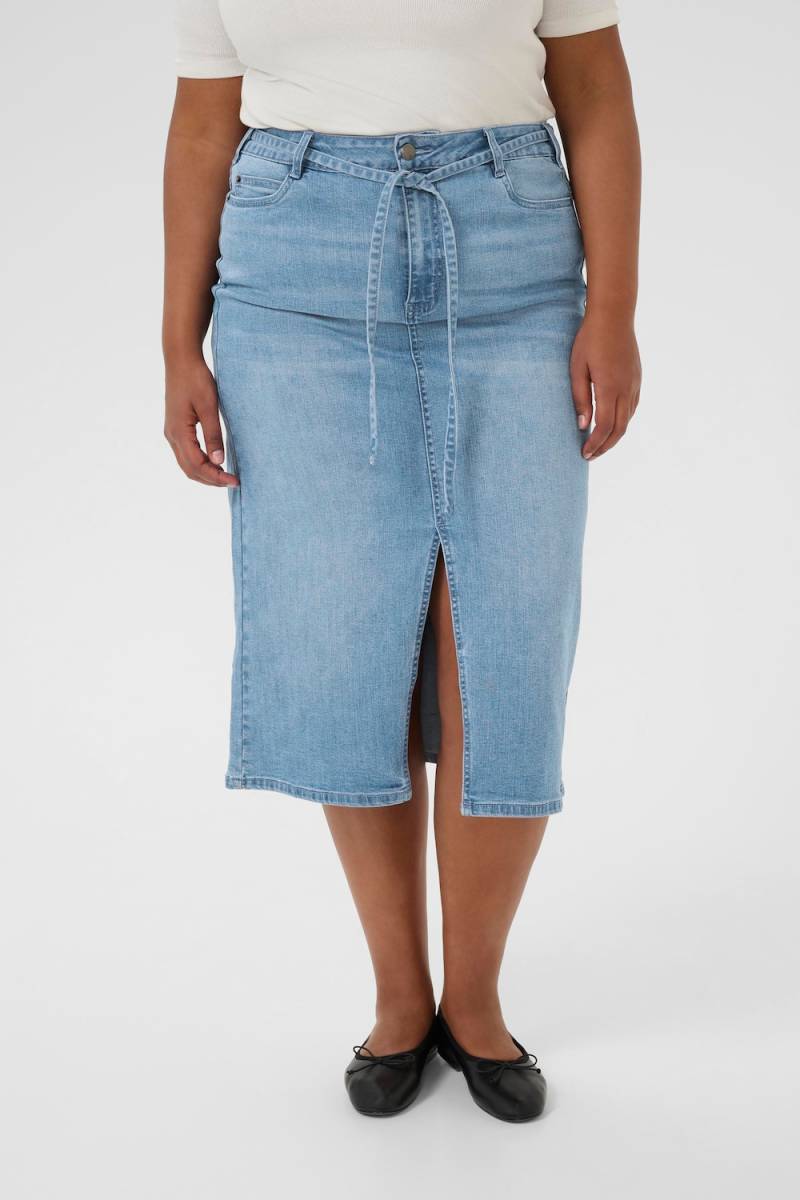 Große Größen Denimrock Regular fit, Damen, blau, Größe: 44, Baumwolle/Viskose/Polyester, Happy Size DE Women von KAFFE Curve