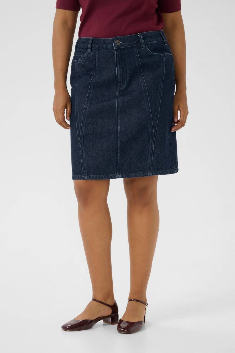 Große Größen Denimrock Regular fit, Damen, grau, Größe: 44, Baumwolle, Happy Size DE Women von KAFFE Curve