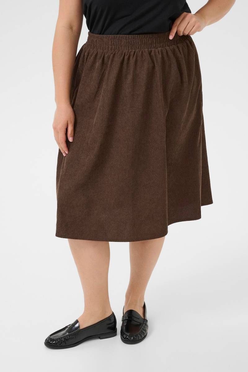 Große Größen Hose A-shape, Damen, braun, Größe: 44, Polyester, Happy Size DE Women von KAFFE Curve