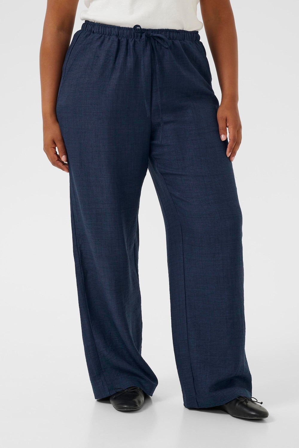 Große Größen Hose Casual fit, Damen, blau, Größe: 52, Polyester, Happy Size DE Women von KAFFE Curve