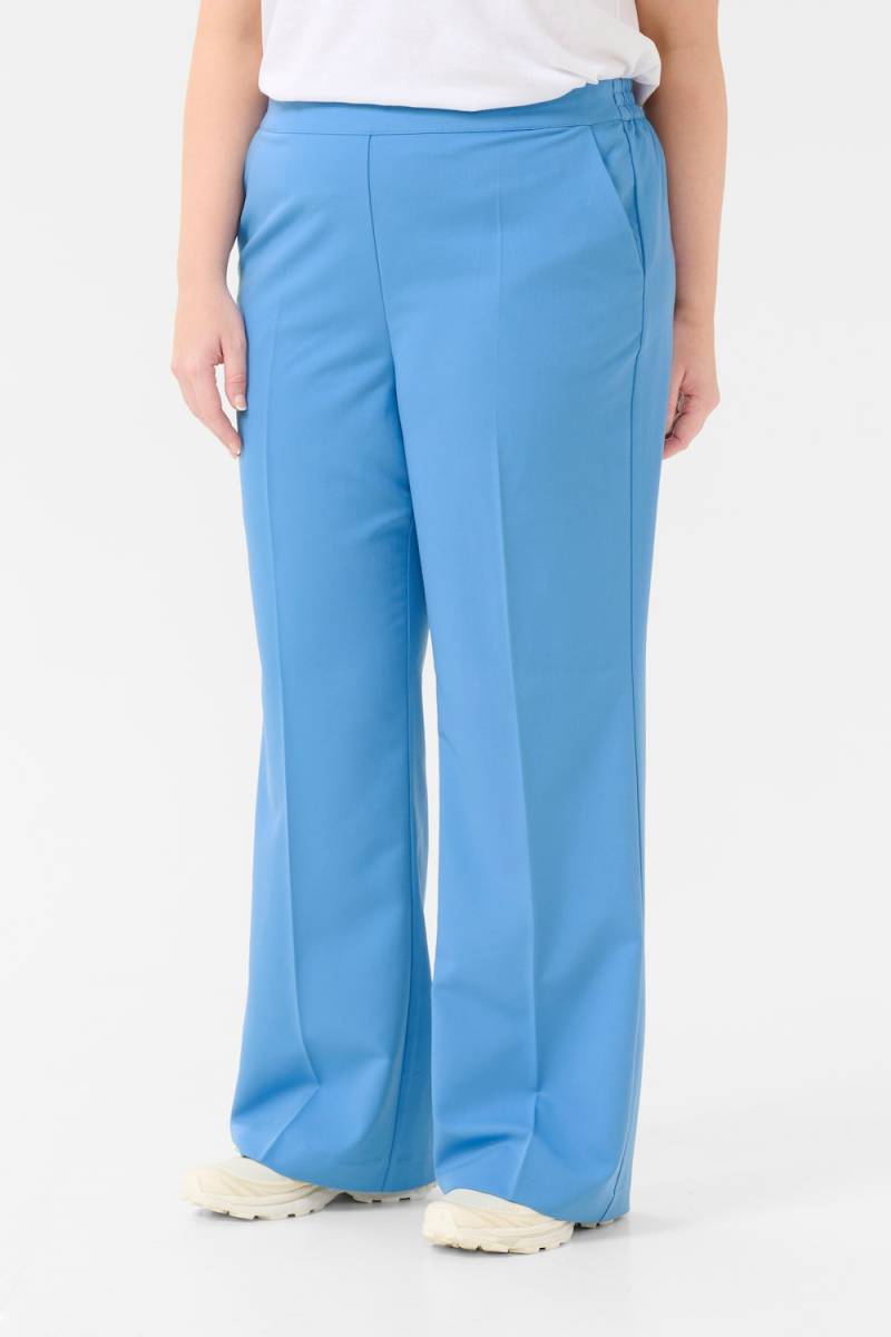 Große Größen Hose Regular fit, Damen, blau, Größe: 54, Polyester/Viskose, Happy Size DE Women von KAFFE Curve