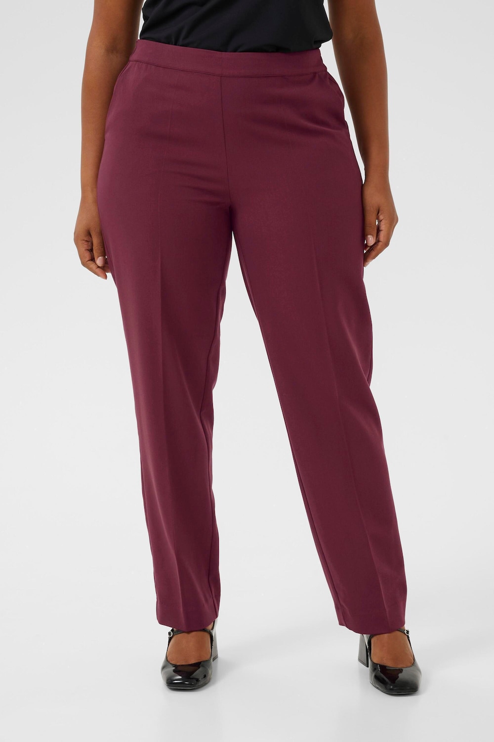 Große Größen Hose Regular fit, Damen, rot, Größe: 52, Polyester/Viskose, Happy Size DE Women von KAFFE Curve