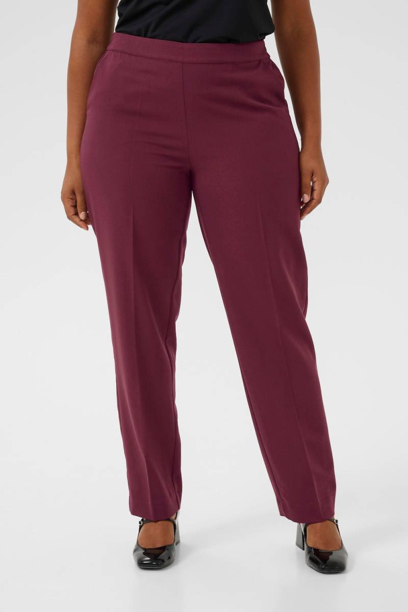 Große Größen Hose Regular fit, Damen, rot, Größe: 52, Polyester/Viskose, Happy Size DE Women von KAFFE Curve