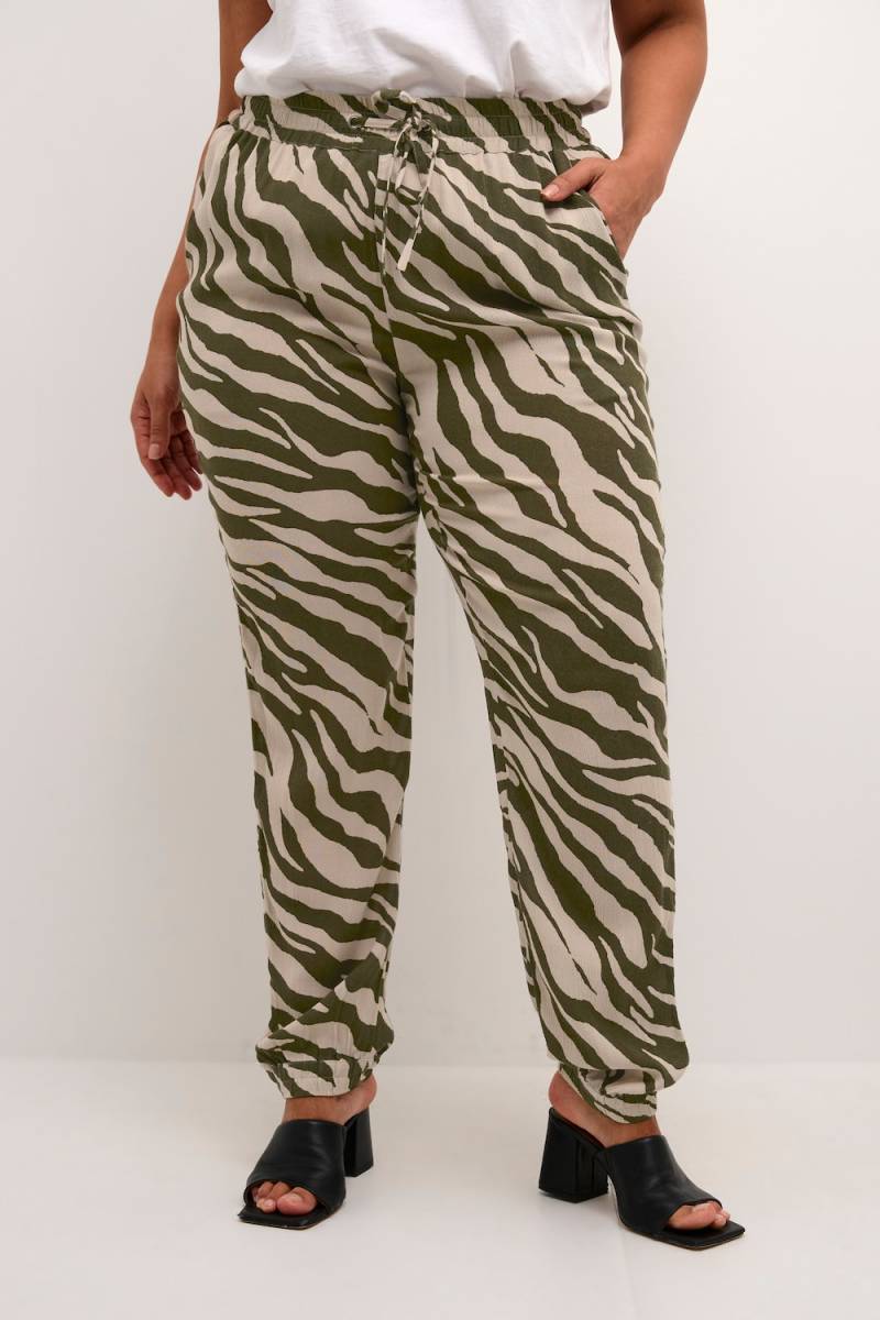 Große Größen Hose Regular fit, Damen, türkis, Größe: 54, Viskose, Happy Size DE Women von KAFFE Curve