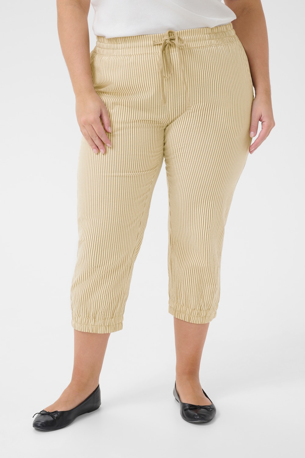 Große Größen Hose Regular fit, Damen, weiß, Größe: 52, Baumwolle, Happy Size DE Women von KAFFE Curve