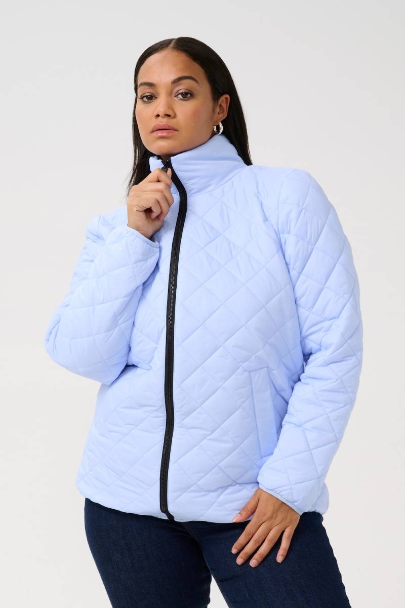 Große Größen Jacke Regular fit, Damen, blau, Größe: 46, Polyester, Happy Size DE Women von KAFFE Curve