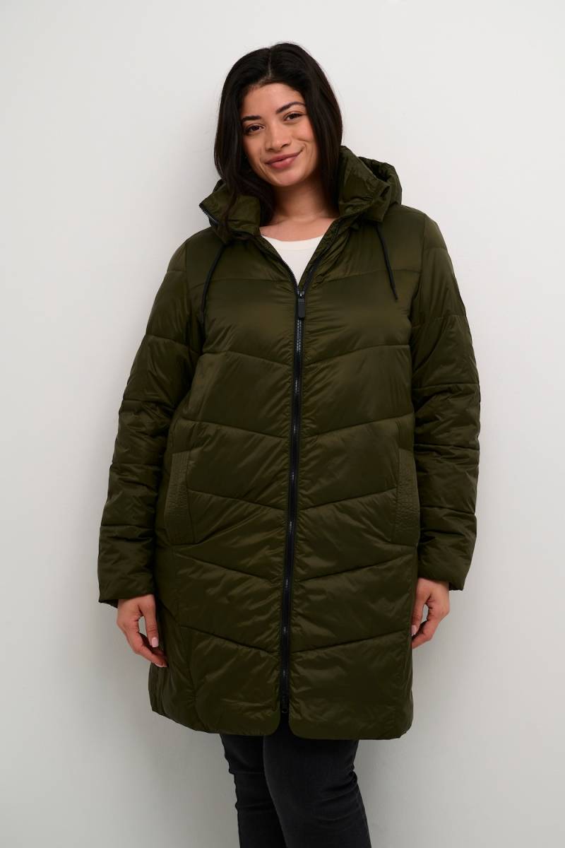 Große Größen Jacke Regular fit, Damen, grün, Größe: 50, Synthetische Fasern, Happy Size DE Women von KAFFE Curve