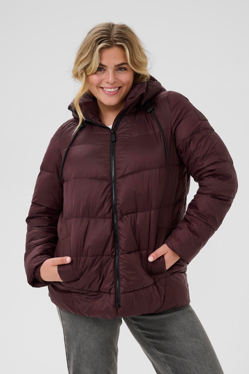 Große Größen Jacke Regular fit, Damen, rosa, Größe: 52, Synthetische Fasern, Happy Size DE Women von KAFFE Curve