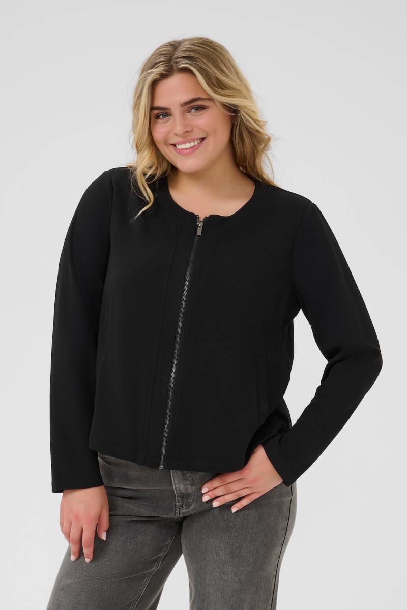 Große Größen Jacke Regular fit, Damen, schwarz, Größe: 44, Polyester, Happy Size DE Women von KAFFE Curve