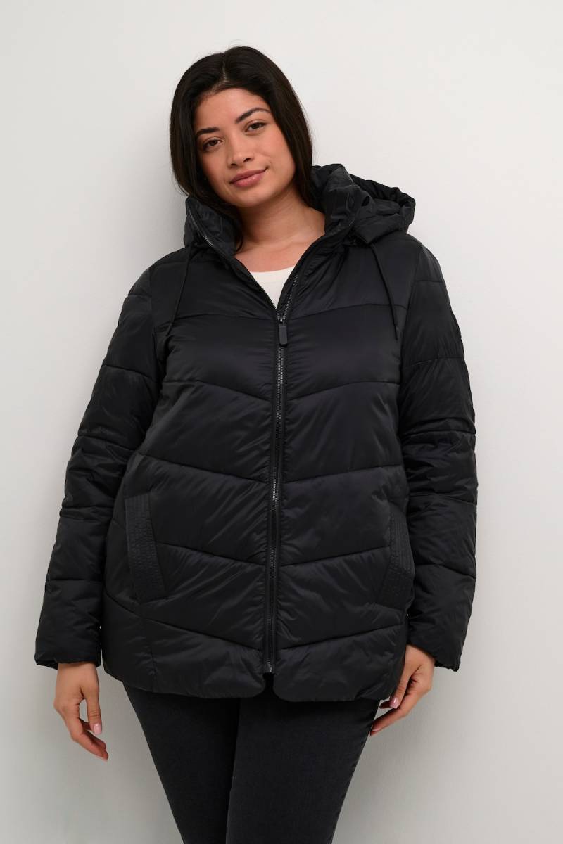 Große Größen Jacke Regular fit, Damen, schwarz, Größe: 52, Synthetische Fasern, Happy Size DE Women von KAFFE Curve
