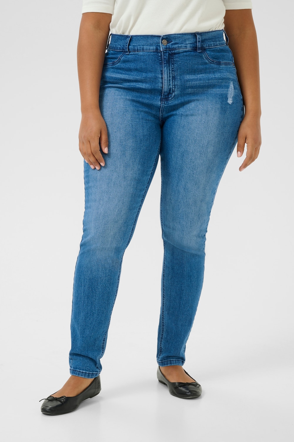 Große Größen Jeans Regular fit, Damen, blau, Größe: 52, Baumwolle, Happy Size DE Women von KAFFE Curve