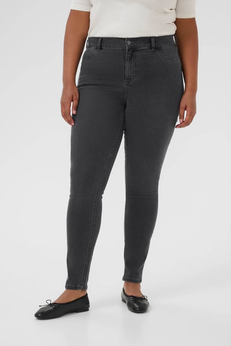 Große Größen Jeans Regular fit, Damen, grau, Größe: 50, Baumwolle, Happy Size DE Women von KAFFE Curve