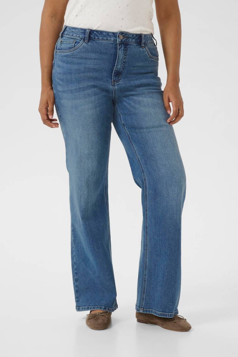 Große Größen Jeans Slim fit, Damen, blau, Größe: 44, Baumwolle/Viskose/Polyester, Happy Size DE Women von KAFFE Curve