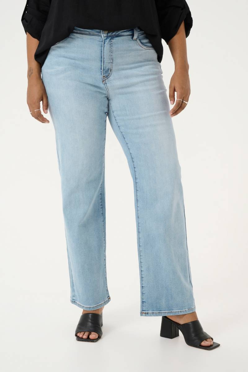 Große Größen Jeans Slim fit, Damen, blau, Größe: 50, Baumwolle/Viskose/Polyester, Happy Size DE Women von KAFFE Curve