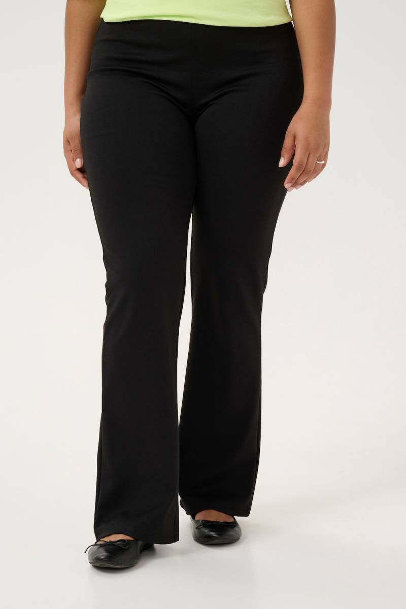 Große Größen Jerseyhose Slim fit, Damen, schwarz, Größe: XL, Polyester/Viskose, Happy Size DE Women von KAFFE Curve