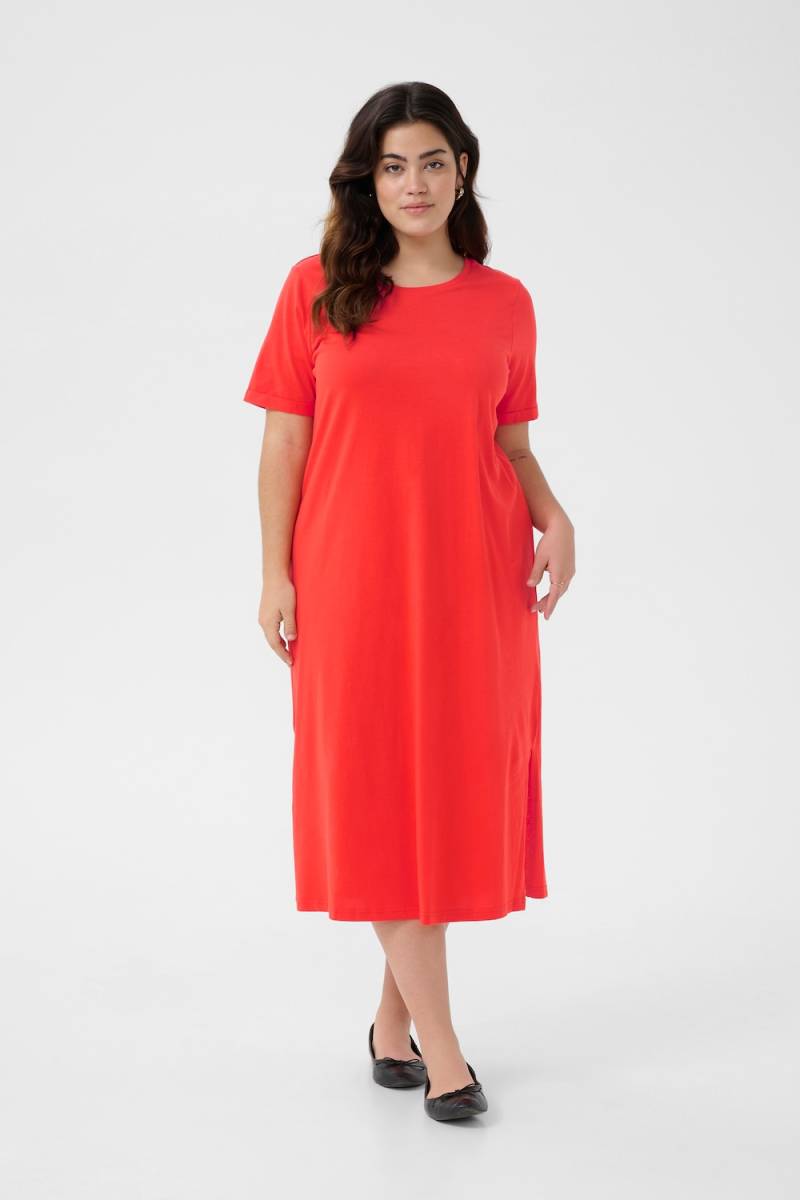 Große Größen Kleid A-shape, Damen, rosa, Größe: XL, Baumwolle, Happy Size DE Women von KAFFE Curve