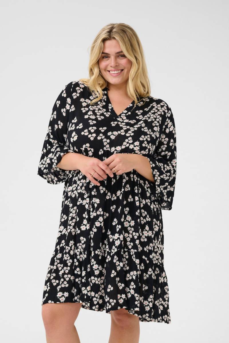 Große Größen Kleid A-shape, Damen, rot, Größe: 50, Viskose, Happy Size DE Women von KAFFE Curve