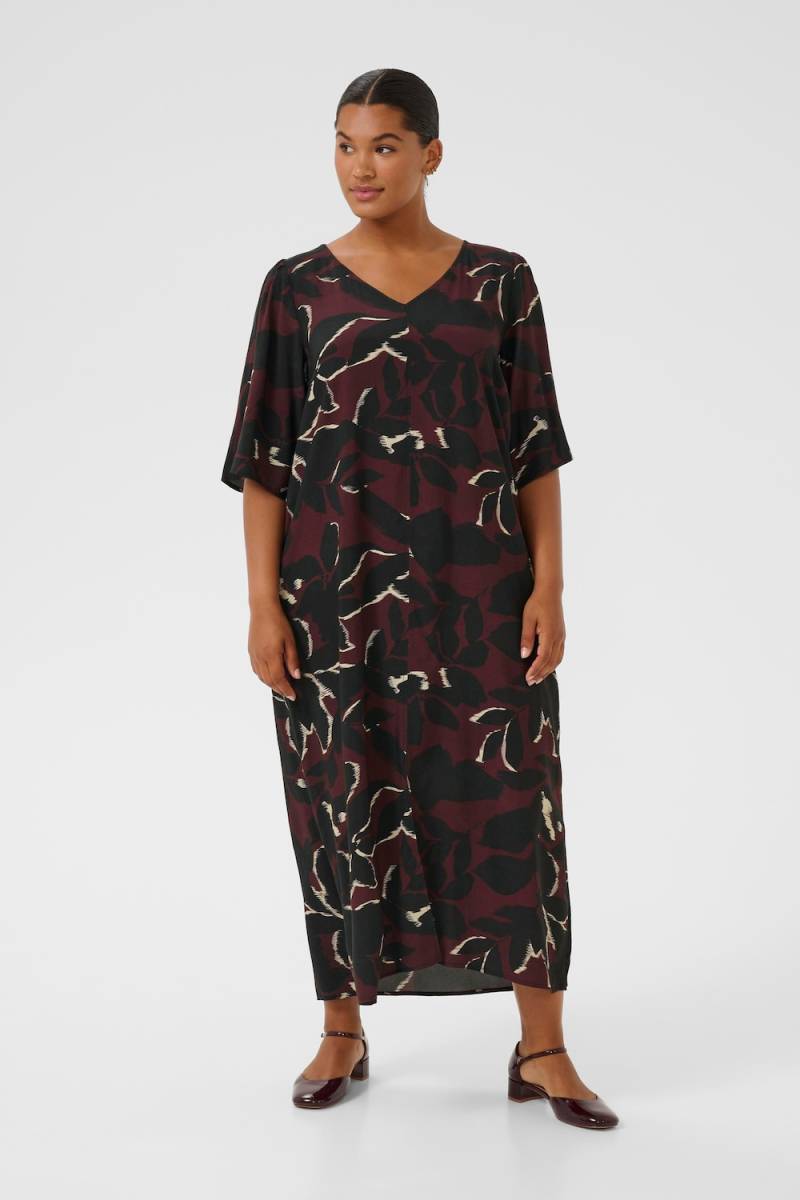 Große Größen Kleid A-shape, Damen, rot, Größe: 54, Viskose, Happy Size DE Women von KAFFE Curve