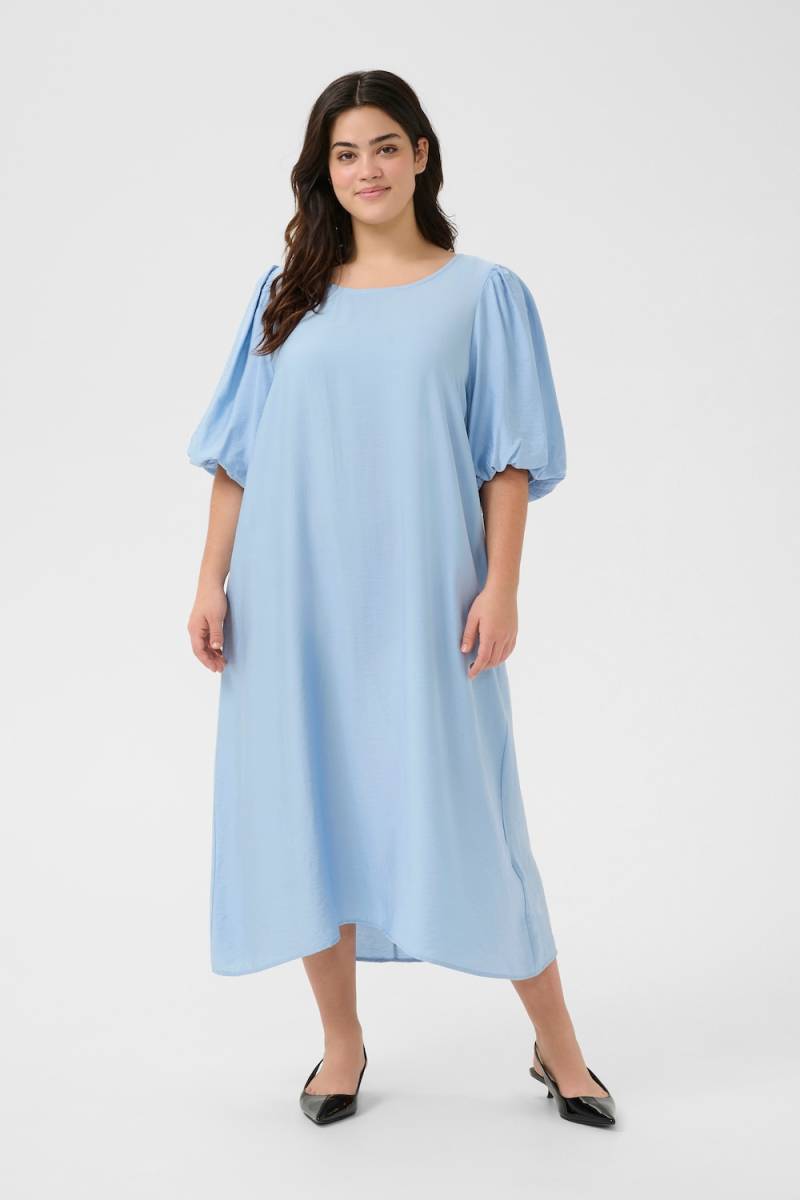 Große Größen Kleid A-shape, Damen, türkis, Größe: 54, Viskose/Nylon, Happy Size DE Women von KAFFE Curve