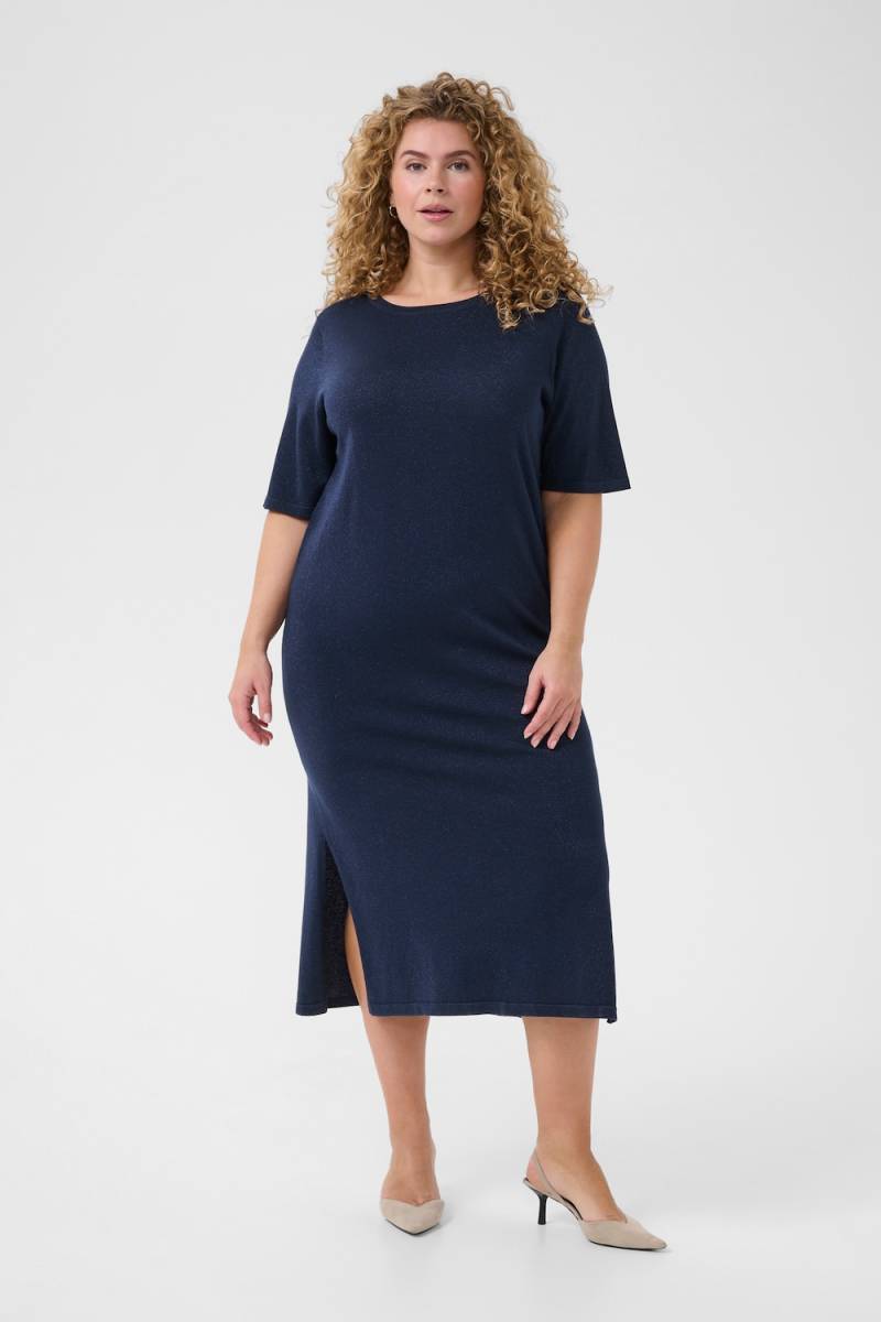 Große Größen Kleid Loose fit, Damen, grau, Größe: L, Viskose/Nylon, Happy Size DE Women von KAFFE Curve