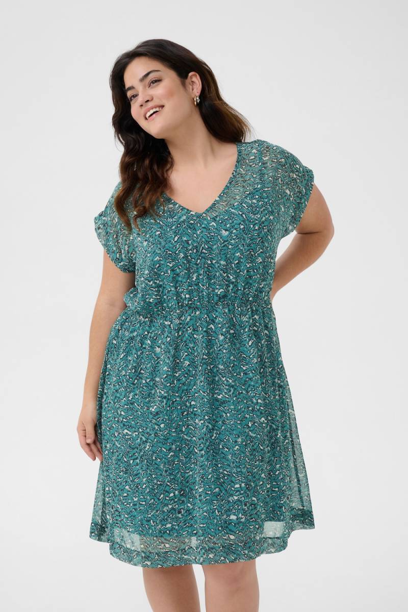 Große Größen Kleid Regular fit, Damen, blau, Größe: 54, Polyester, Happy Size DE Women von KAFFE Curve