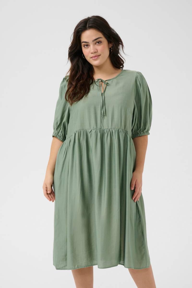 Große Größen Kleid Regular fit, Damen, grau, Größe: 46, Viskose/Synthetische Fasern, Happy Size DE Women von KAFFE Curve