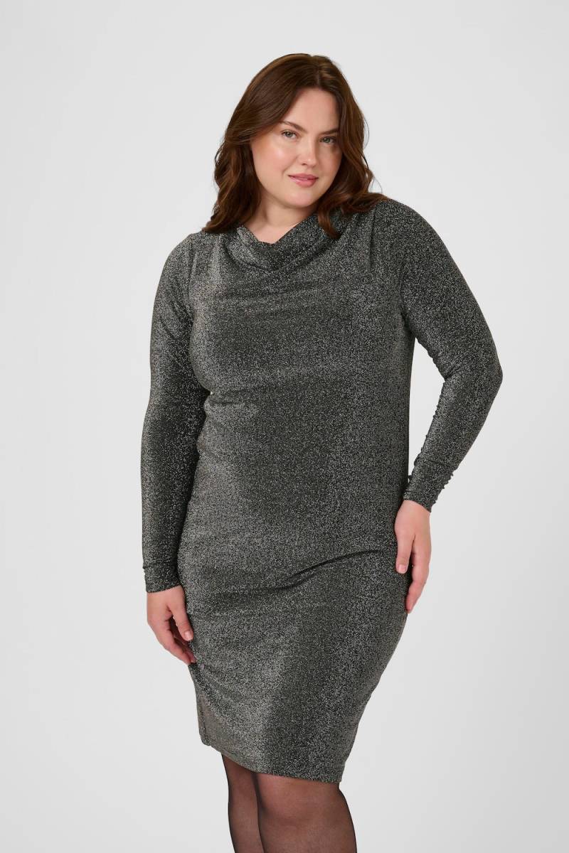 Große Größen Kleid Regular fit, Damen, grau, Größe: L, Polyester, Happy Size DE Women von KAFFE Curve