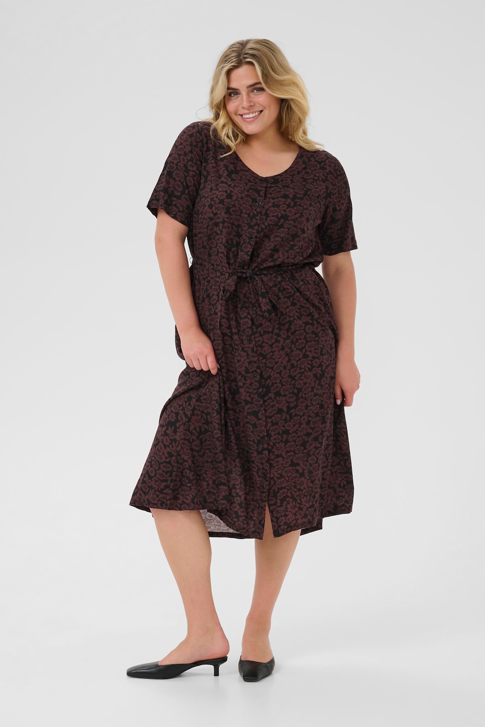 Große Größen Kleid Regular fit, Damen, rot, Größe: 54, Viskose, Happy Size DE Women von KAFFE Curve