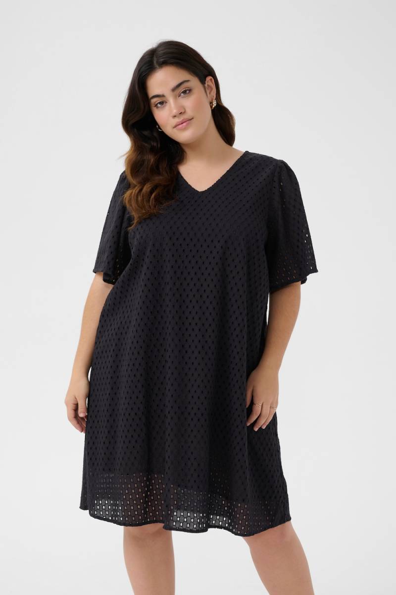 Große Größen Kleid Regular fit, Damen, schwarz, Größe: 46, Baumwolle, Happy Size DE Women von KAFFE Curve