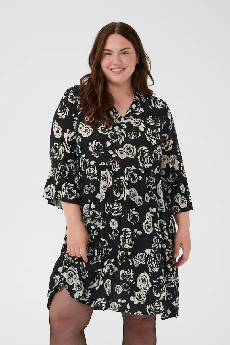 Große Größen Kleid Regular fit, Damen, schwarz, Größe: 48, Viskose, Happy Size DE Women von KAFFE Curve