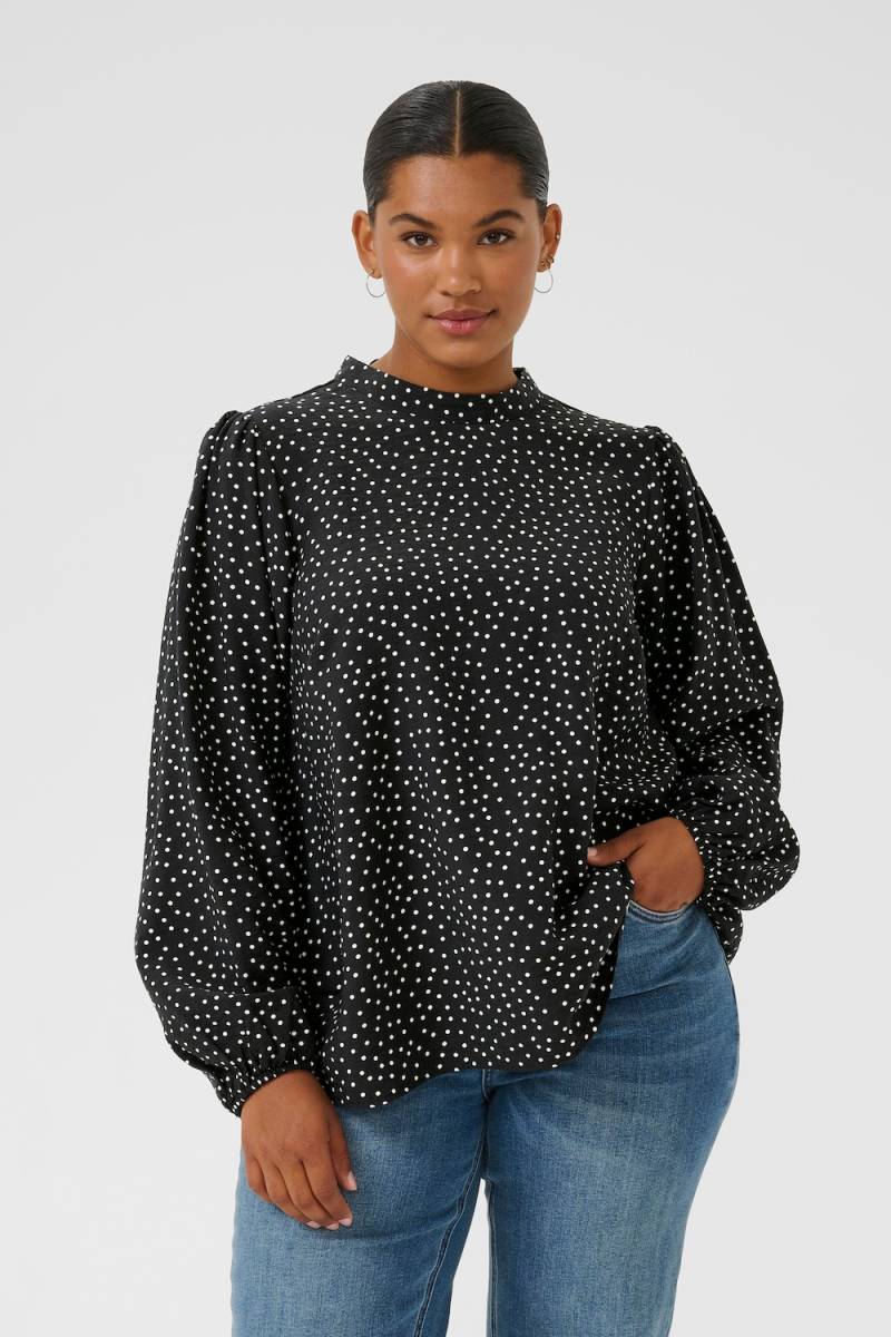 Große Größen Langarm-Bluse A-shape, Damen, schwarz, Größe: 54, Viskose/Nylon, Happy Size DE Women Große Größen Langarm-Bluse A-shape, Damen, schwarz, Größe: 54, Viskose/Nylon, Happy Size DE Women von KAFFE Curve