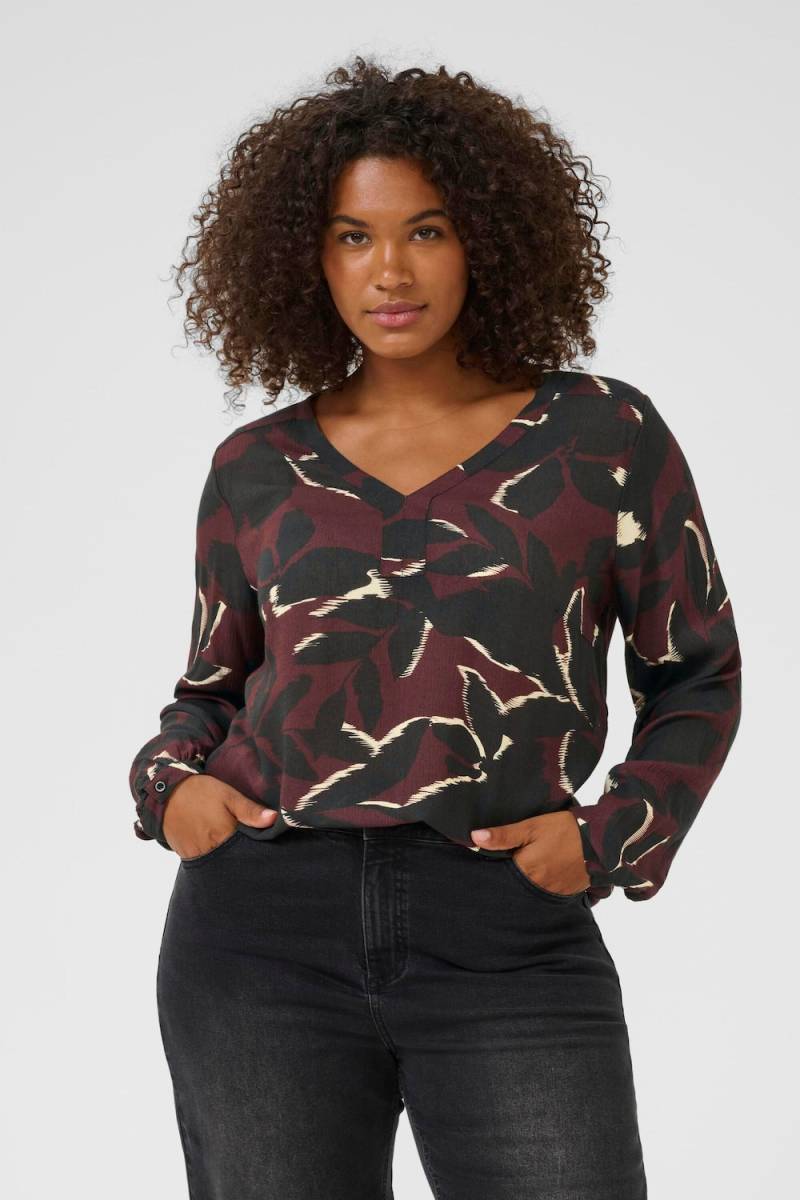 Große Größen Langarm-Bluse Regular fit, Damen, rot, Größe: 54, Viskose, Happy Size DE Women Große Größen Langarm-Bluse Regular fit, Damen, rot, Größe: 54, Viskose, Happy Size DE Women von KAFFE Curve