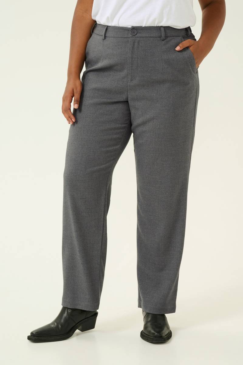 Große Größen Hose Loose fit, Damen, braun, Größe: 54, Polyester/Viskose, Happy Size DE Women von KAFFE Curve