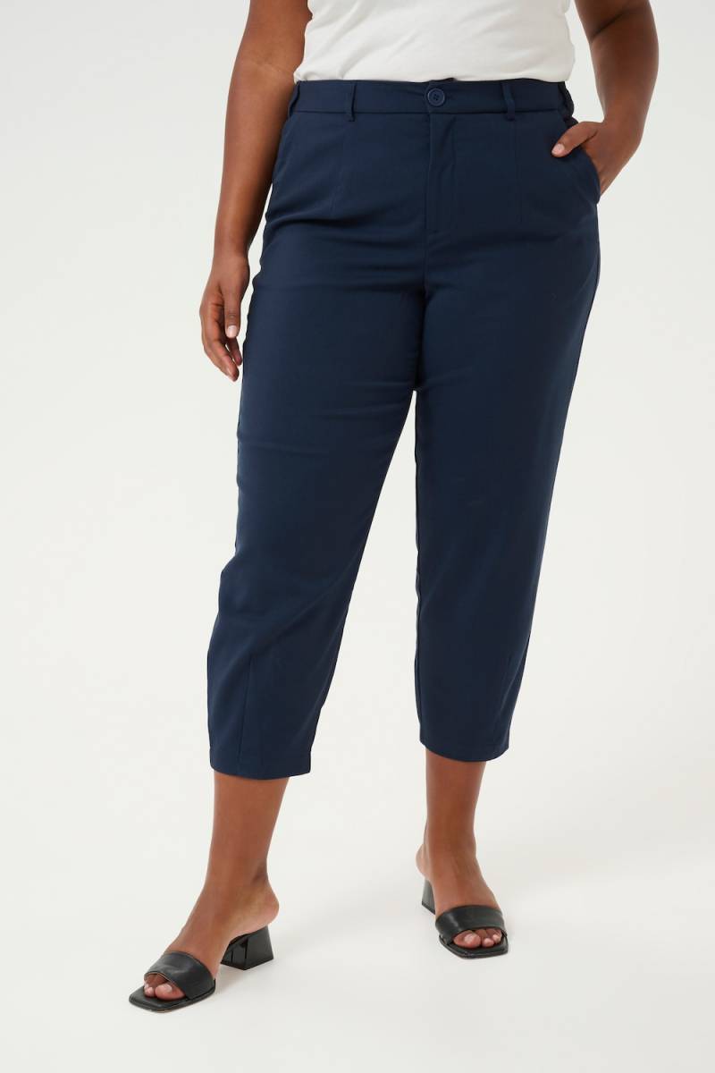Große Größen Hose Loose fit, Damen, grau, Größe: 48, Polyester/Viskose, Happy Size DE Women von KAFFE Curve