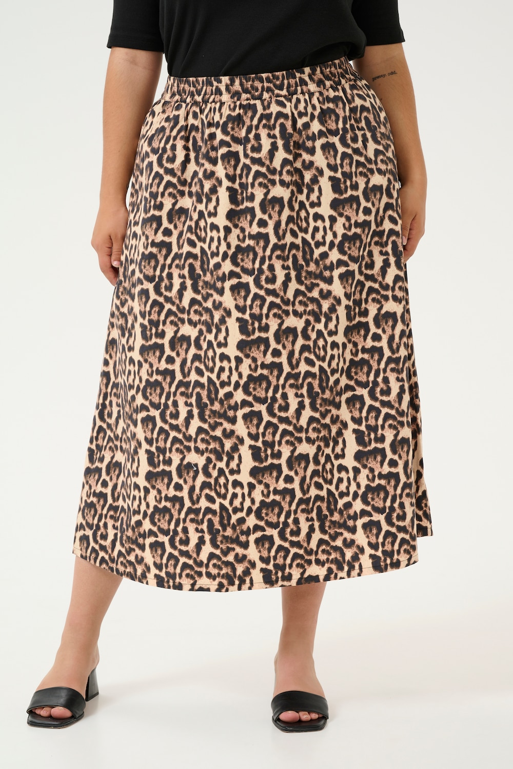 Große Größen Rock A-shape, Damen, rosa, Größe: 44, Baumwolle/Polyester, Happy Size DE Women von KAFFE Curve