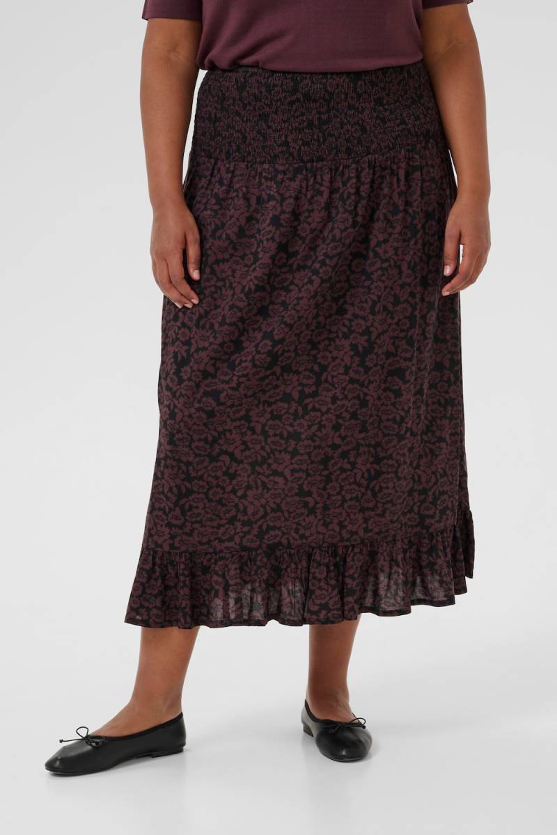 Große Größen Rock A-shape, Damen, rot, Größe: XXL, Viskose, Happy Size DE Women von KAFFE Curve