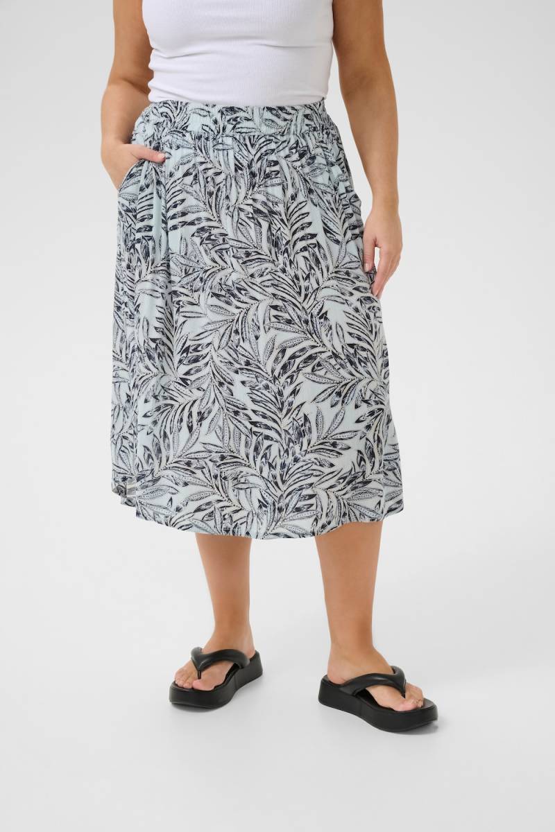 Große Größen Rock A-shape, Damen, türkis, Größe: 50, Viskose, Happy Size DE Women von KAFFE Curve