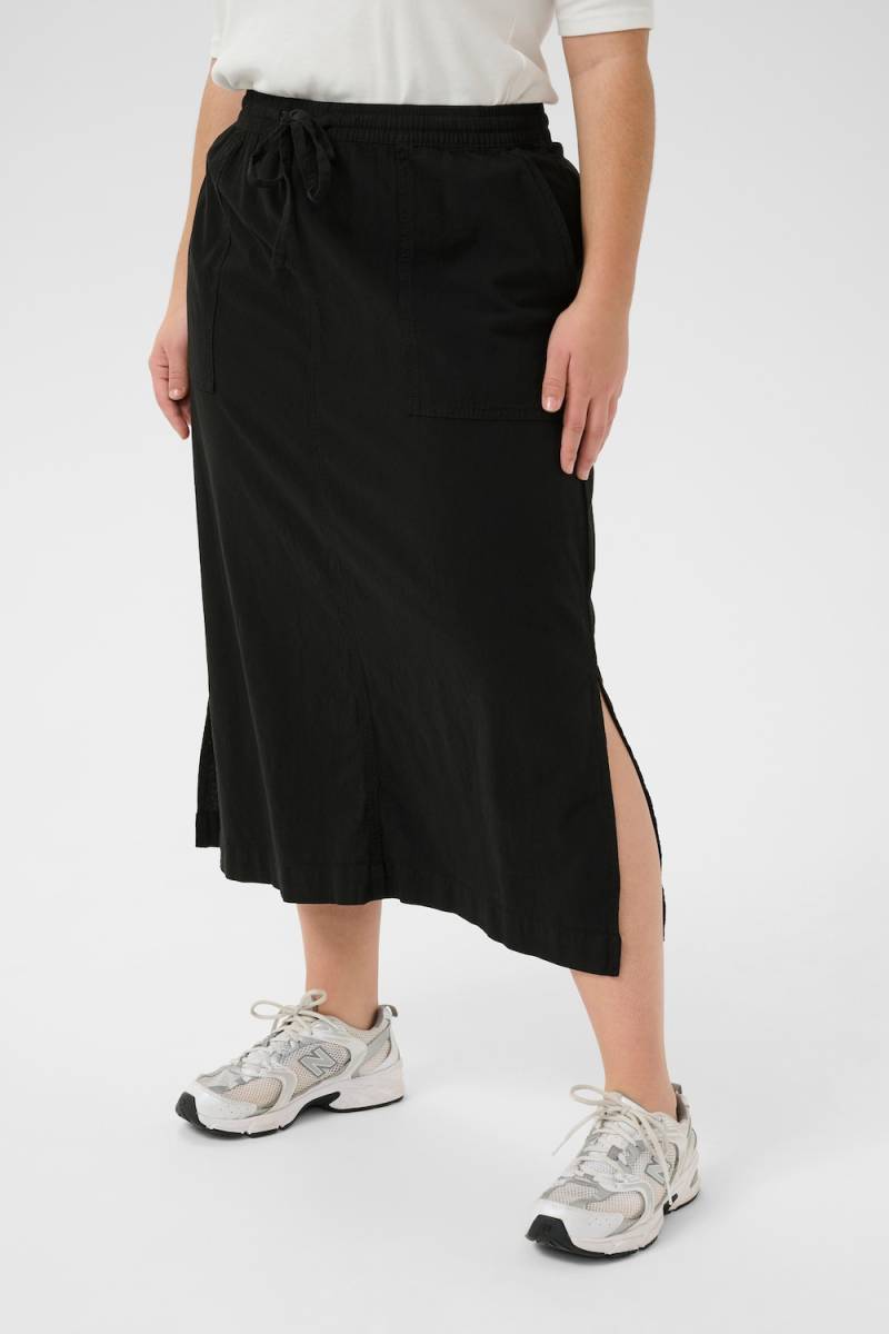 Große Größen Rock Loose fit, Damen, schwarz, Größe: 44, Baumwolle, Happy Size DE Women von KAFFE Curve