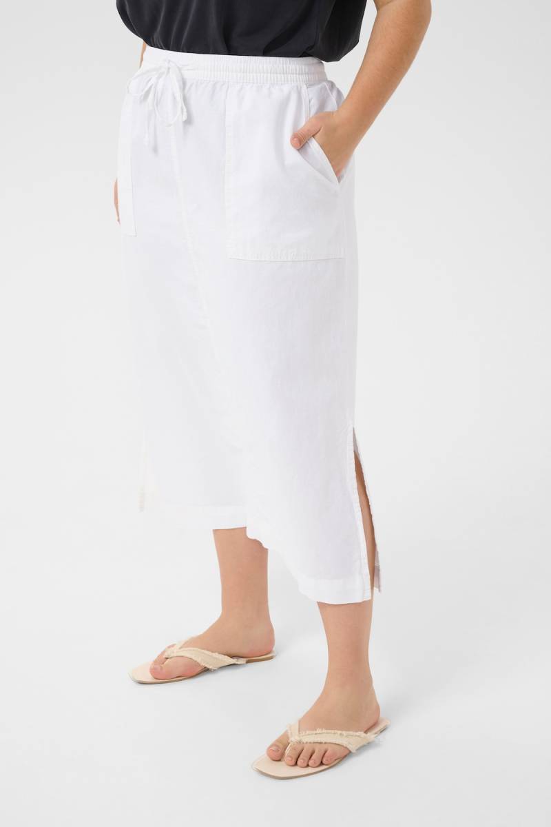 Große Größen Rock Loose fit, Damen, weiß, Größe: 54, Baumwolle, Happy Size DE Women von KAFFE Curve