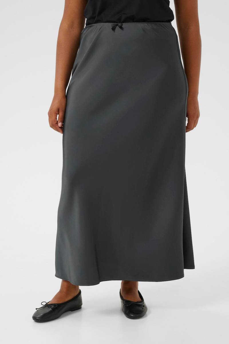 Große Größen Rock Tight fit, Damen, grau, Größe: 52, Polyester, Happy Size DE Women von KAFFE Curve