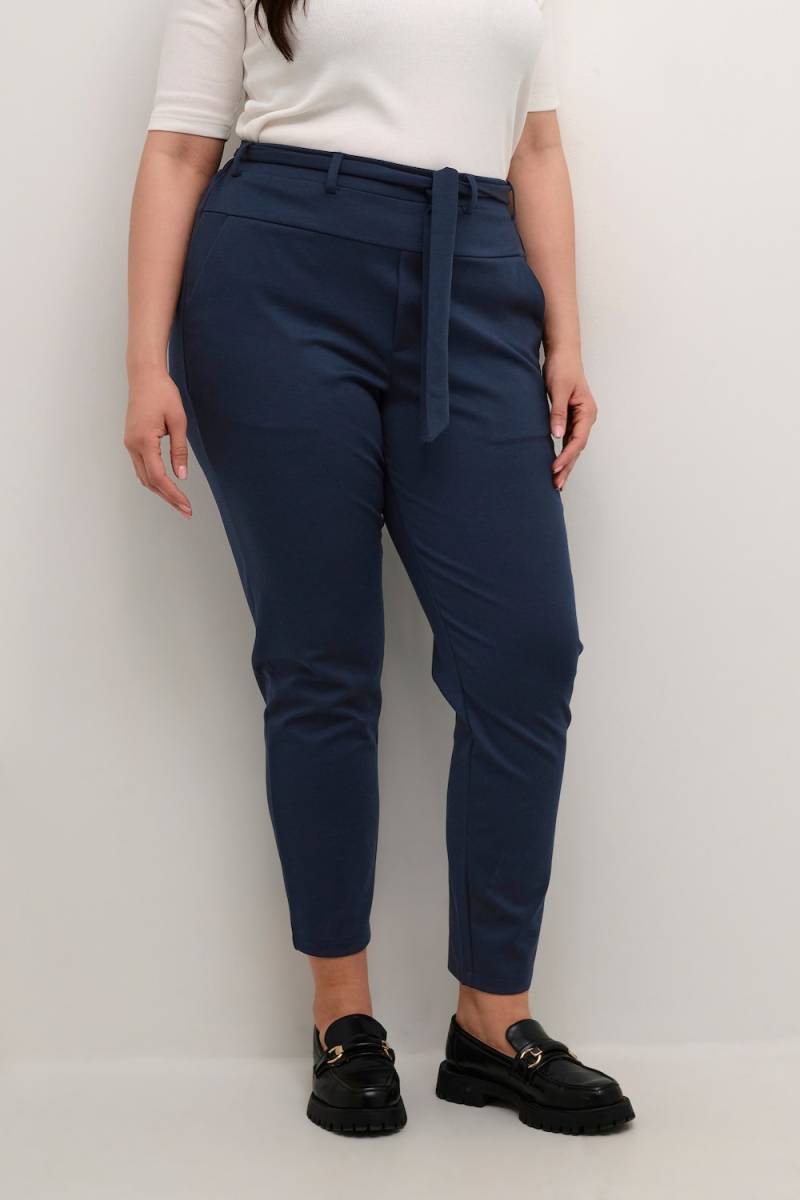 Große Größen Strickhose Regular fit, Damen, grau, Größe: L, Polyester/Viskose, Happy Size DE Women von KAFFE Curve
