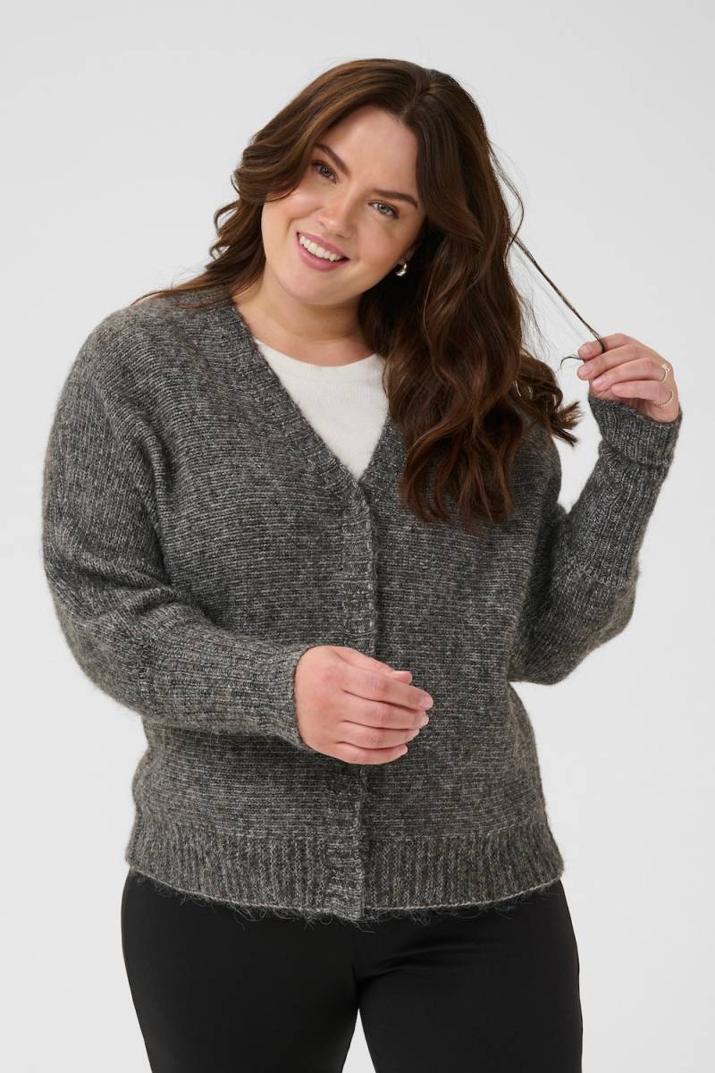 Große Größen Strickjacke Regular fit, Damen, braun, Größe: XL, Synthetische Fasern/Polyester, Happy Size DE Women Große Größen Strickjacke Regular fit, Damen, braun, Größe: XL, Synthetische Fasern/Polyester, Happy Size DE Women von KAFFE Curve