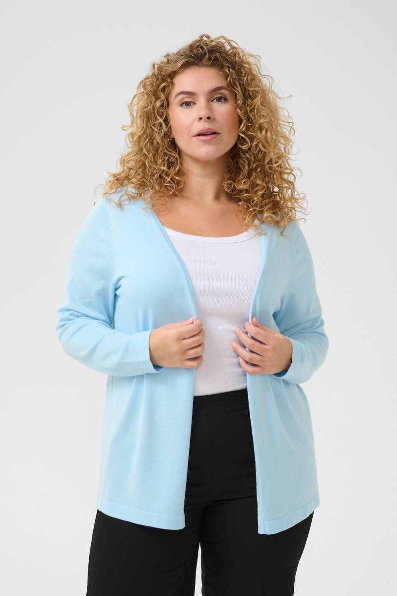 Große Größen Strickjacke Regular fit, Damen, türkis, Größe: XL, Viskose/Nylon, Happy Size DE Women Große Größen Strickjacke Regular fit, Damen, türkis, Größe: XL, Viskose/Nylon, Happy Size DE Women von KAFFE Curve