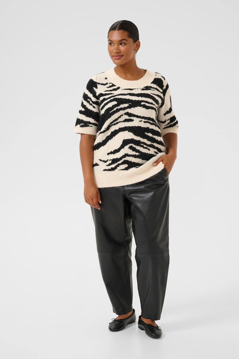 Große Größen Strickpullover Loose fit, Damen, schwarz, Größe: XXL, Polyester/Synthetische Fasern, Happy Size DE Women Große Größen Strickpullover Loose fit, Damen, schwarz, Größe: XXL, Polyester/Synthetische Fasern, Happy Size DE Women von KAFFE Curve