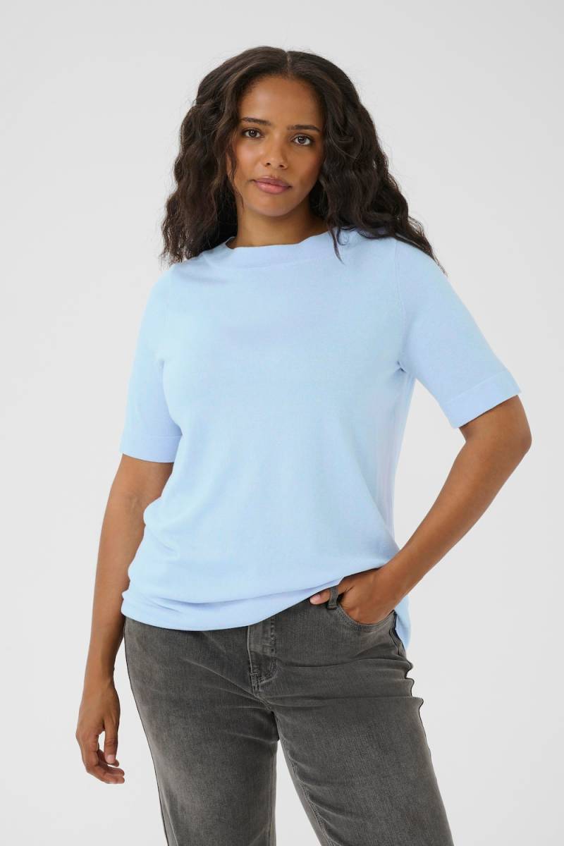 Große Größen Strickpullover Regular fit, Damen, blau, Größe: 3XL, Viskose/Nylon, Happy Size DE Women von KAFFE Curve