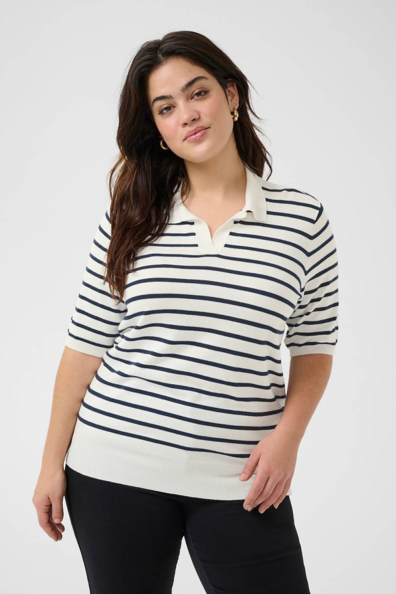 Große Größen Strickpullover Regular fit, Damen, grau, Größe: L, Viskose/Nylon, Happy Size DE Women von KAFFE Curve