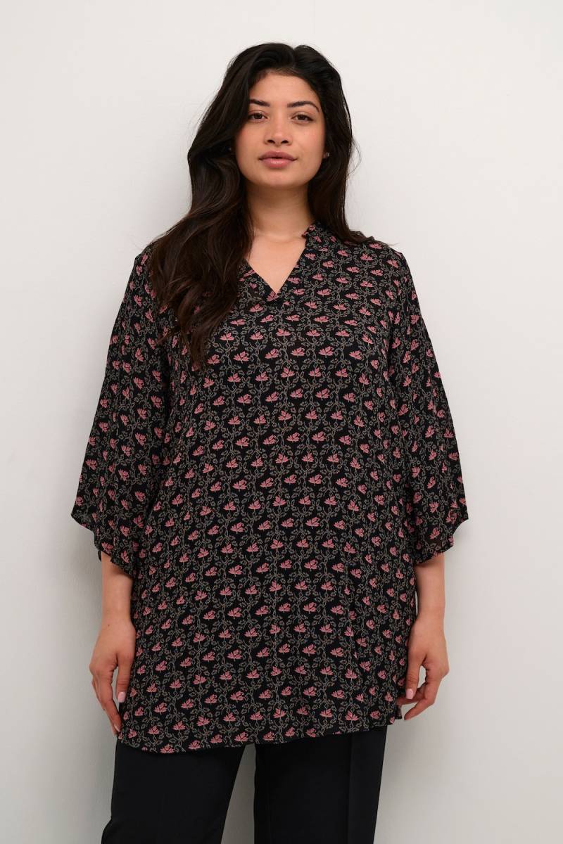 Große Größen Tunika Regular fit, Damen, braun, Größe: 52, Viskose, Happy Size DE Women von KAFFE Curve