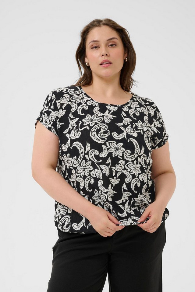 KAFFE Curve Kurzarmbluse Kurzarm-Bluse KCami Große Größen von KAFFE Curve